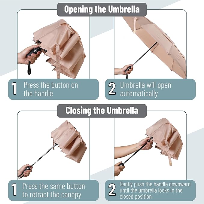 Mr. Pen- Windproof Travel Umbrella, Automatic Umbrellas for Rain, Compact