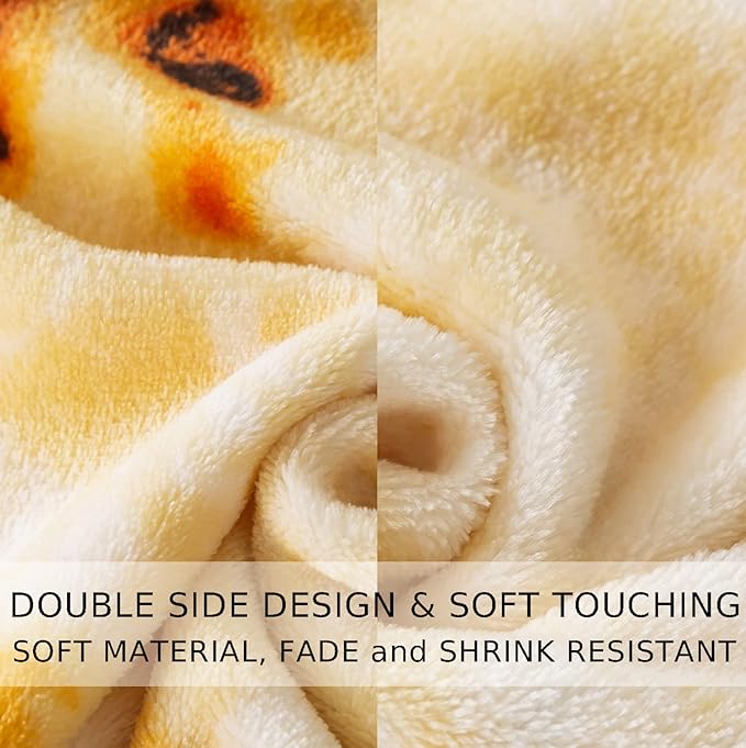 Burritos Tortilla Blanket Queen Size for All Season - Premium Lightweight Anti-Static Super Soft Cozy Plush Tortilla Throw, Lightweight Microfiber Winter Warm Taco Blanket 90" x 90"(Burritos Queen)