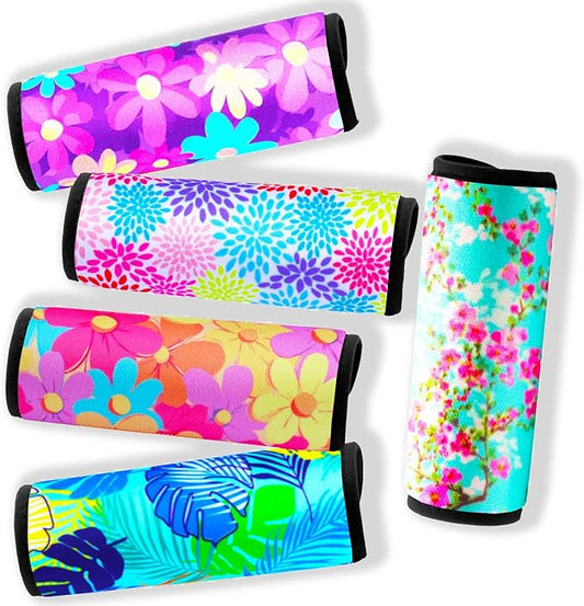 5 Pack Neoprene Luggage Handle Wraps for Suitcase Travel Luggage Tags/Identifiers/Marker/Grips