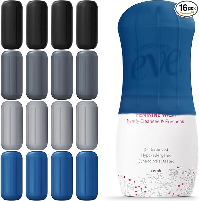 16 Pack Silicone Bottle Cover,Travel Essential for Women Men,Cruise Ship Essentials 2025,Beach Vacation Essentials,Travel Size Toiletries,Airplane Travels Accessories Elastic Sleeve for Leak Proofing