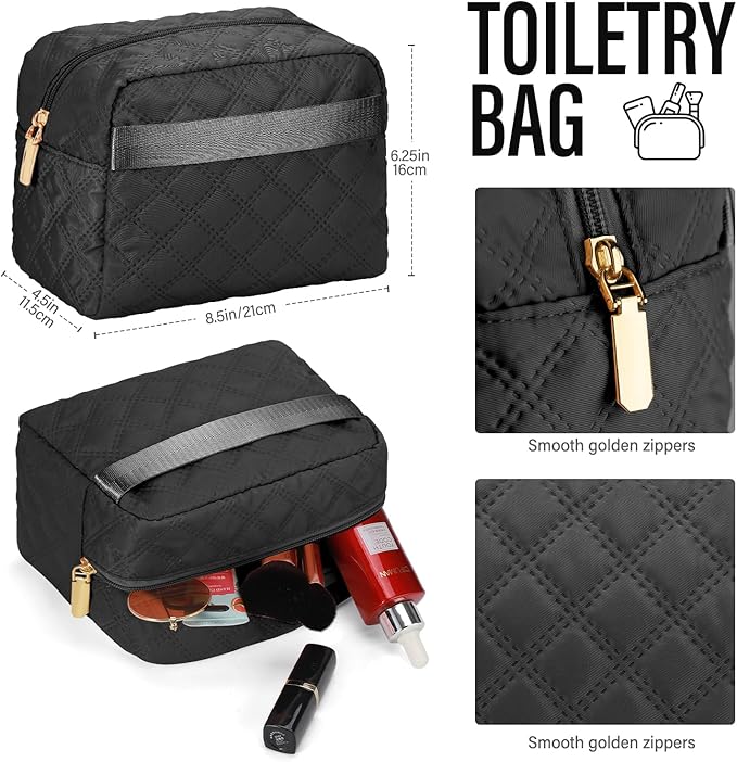 Large Travel Duffle Bag for Women,Carry on Overnight Bag Weekender Bags with Toiletry Bag Travel Bags for Women with Shoe Compartment for Gym Business Trips Sport Hospital(Black)
