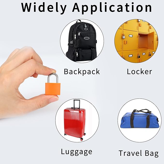 5 Pcs Suitcase Locks with Copper Keys Protect Your Belongings with Febwind's Set of 5 Mini Padlocks Multicolor Durable Locks for Suitcases Backpacks Boxes Cabinet and Laptop Bags