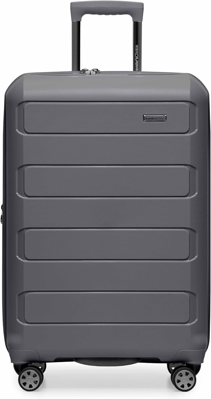 Traveler's Choice Pagosa Hardshell Expandable Luggage with Spinner Wheels, Gray, 3-Piece Set (22/26/30)