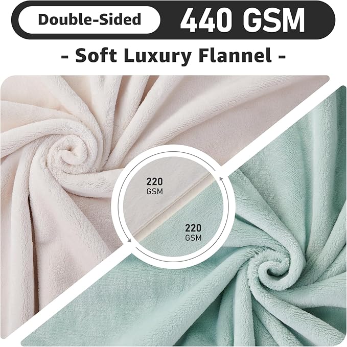 LOOBANI Waterproof Blanket for Bed: Reversible Soft Flannel King Size Bed Blanket 85" x 108", Waterproof Dog Blankets for Large Dogs, Spill-Proof Cover for Furniture Protection, Movie Time, Green