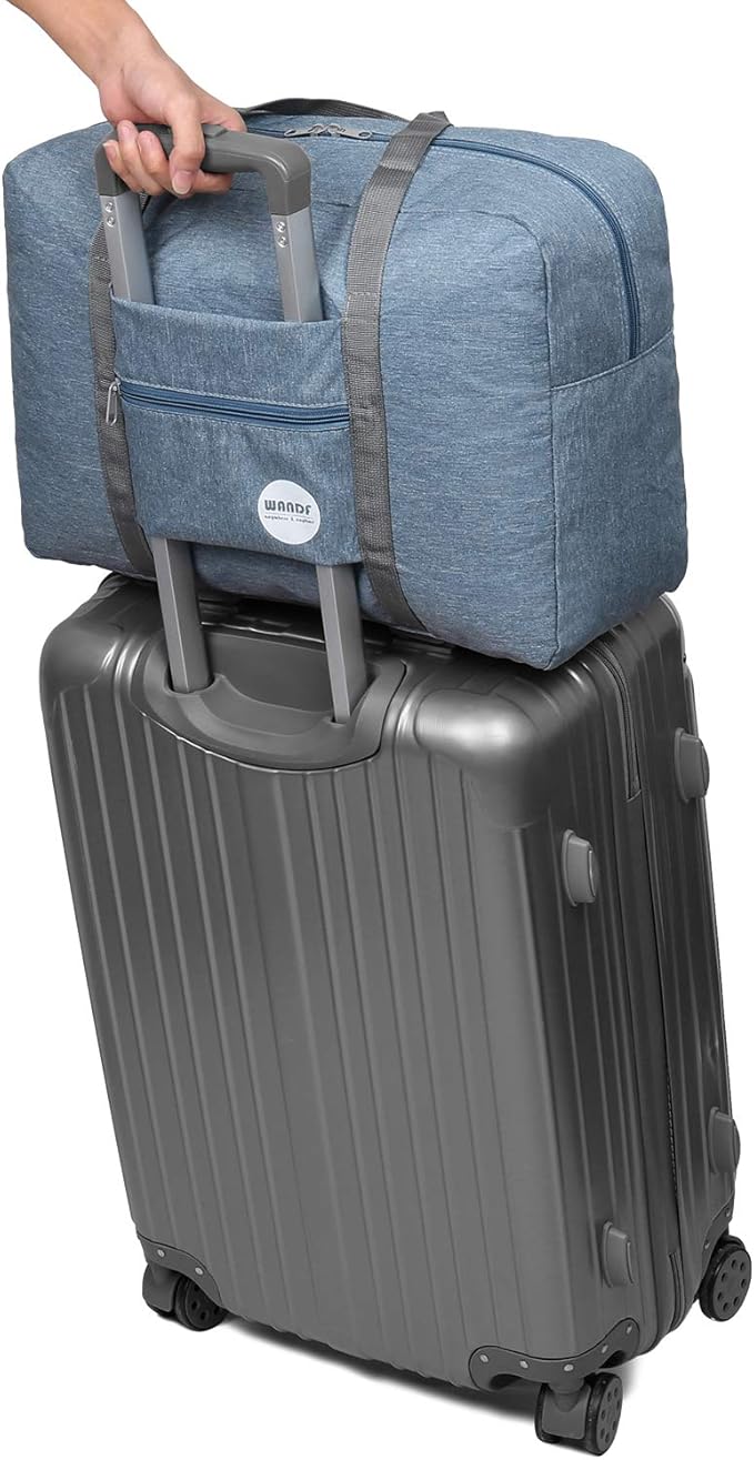 WANDF For Spirit Airlines Personal Item Bag 18x14x8 Travel Duffel Bag Underseat Foldable Carry-on Luggage for Women