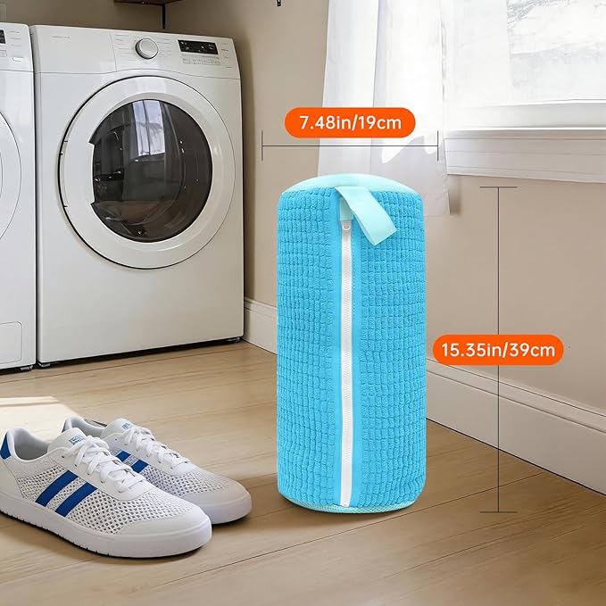 2PCS Shoe Washing Machine Bgs,Laundry Shoe Bags for Washer and Dryer, Reusable and Durable Zipper Sneaker Shoe Washing Bag, Tennis Shoe Cleaning Bag for All Shoe Types (Blue)