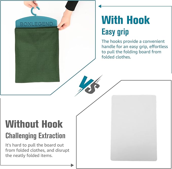 BoxLegend Shirt Folder Enlarged Clothes Folding Board with Hook Plus Shirt Folding Board Durable T Shirt Folder