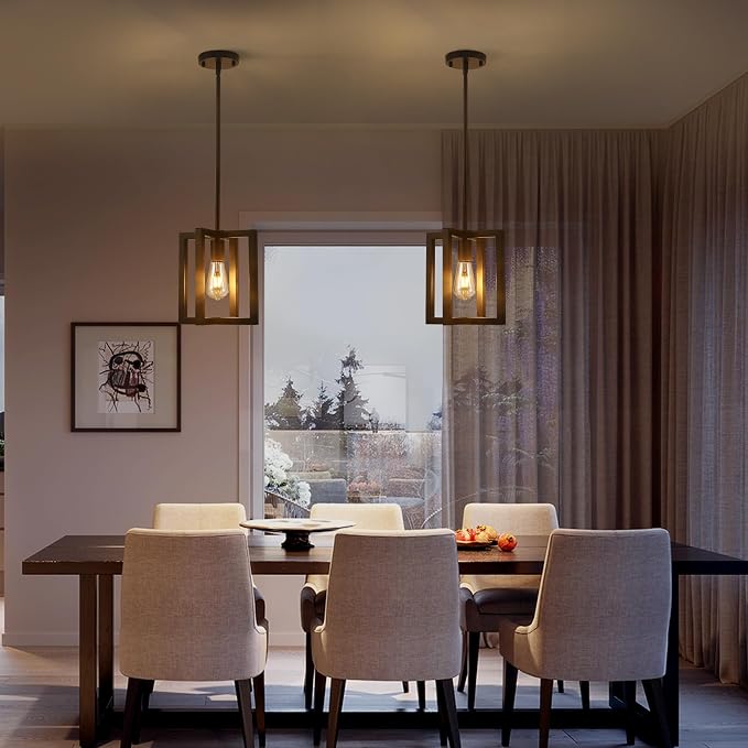 Klgxnrd Small Modern Farmhouse Black Pendant Lights Kitchen Island, Adjustable Hanging Metal Industrial Chandelier Ceiling Light Fixture for Hallway Entryway Bedroom Dining Room