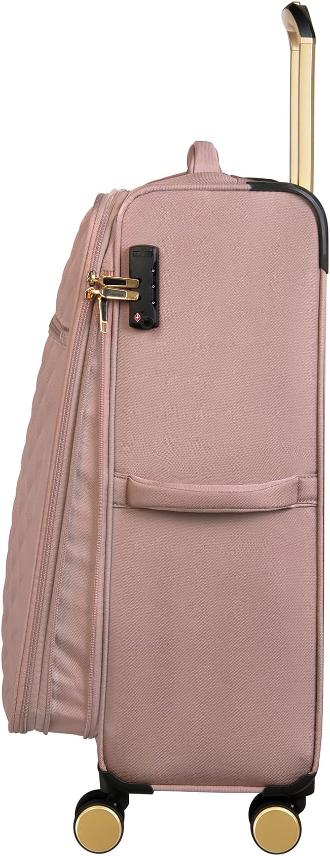 It Luggage Glimmering 28" Softside Checked 8 Wheel Expandable Spinner, Mink Gold