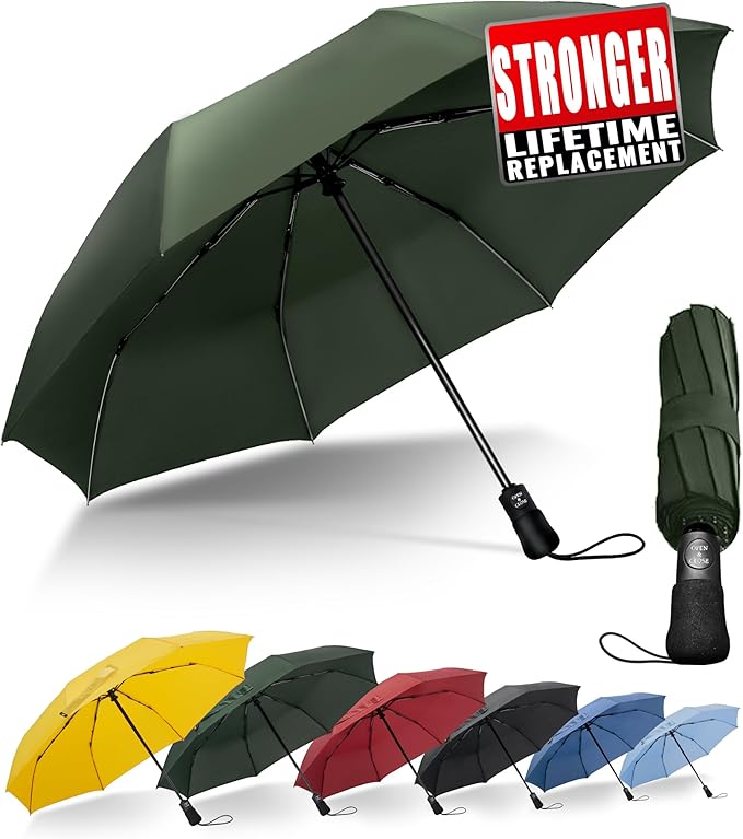 Travel Compact Umbrella Windproof - Portable Automatic for Rain, Folding Umbrella for Men and Women, Portable 210T Fabric