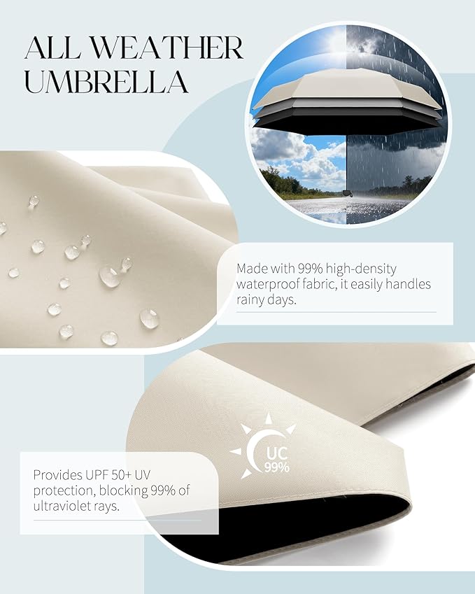 Seniny Mini Portable Travel Umbrella with Case - Compact Umbrellas for Rain & Sun UV Protection for Backpack Pocket, Lightweight Folding Small Umbrella, Tiny Purse Size UV Blocker for Kids Women Girls