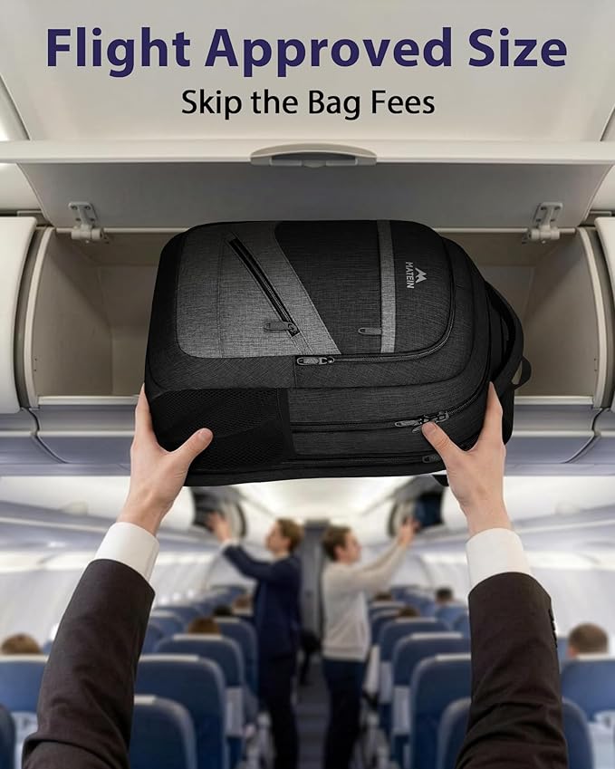 MATEIN Extra Large 50 L Travel Laptop Backpack, Water Resistant Work Computer Backpack with Anti Theft Pocket, TSA Friendly Business Daypack with Multiple Organizer Pockets for Men, Black Grey