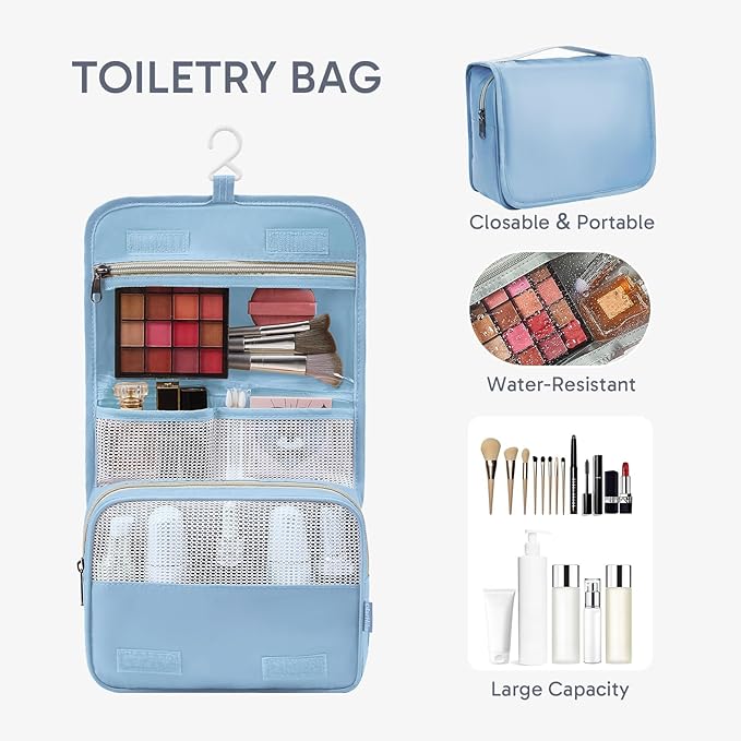 10 Set Packing Cubes for Travel, Gifts for Women Mom,Anti-Tearing Suitcase Organizer for Luggage with Shoe & Hanging Toiletry Bag,OlarHike Vacation Essentials & Accessories for Cruise Ship