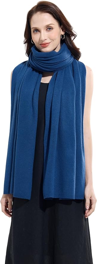 Soft Cashmere Blend Wrap Chic Scarf Stole for Women Wayfarer Travel Extra Large 87"x28"