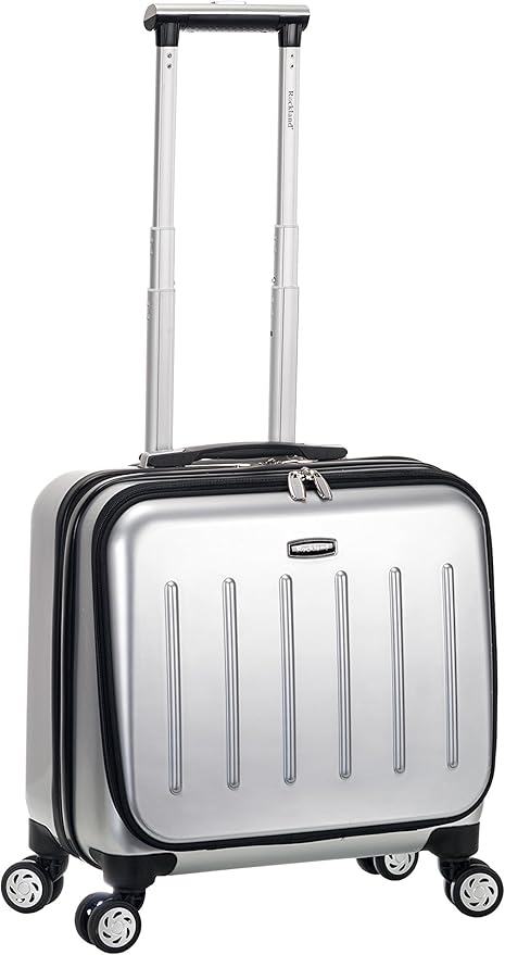 Rockland Revolution Hardside Rolling Computer Case, Silver, Carry-On 17-Inch