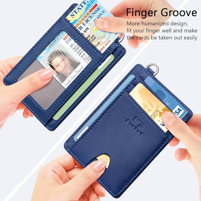 FurArt Slim Minimalist Wallet, Front Pocket Wallets, RFID Blocking, Credit Card Holder for Men