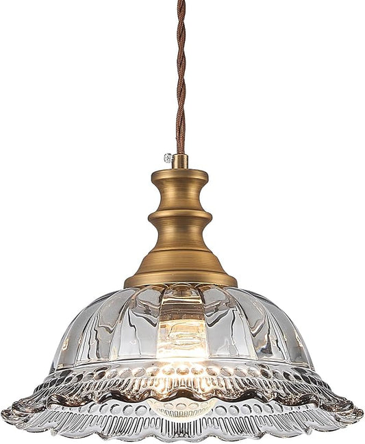 HDDFL Glass Pendant Lights Modern Pendant Lighting Fixtures Hanging Lamp for Kitchen Island Bedroom Dining Room Coffee Shop Hallway Grey and Brass