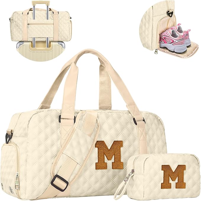 Birthday Gifts for Women Girls Duffle Bag: Hospital Bag for Women labor delivery Bag, Letter Carry on bags, Dance Cheer bag Sports for Girl, Kid Gymnastics Bags