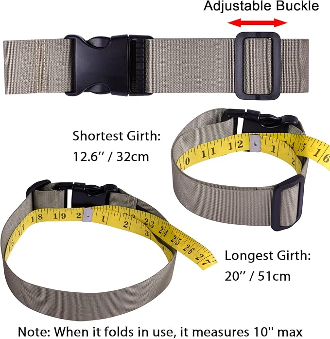 Wisdompro 2 Pcs Add a Bag Luggage Strap, Heavy Duty Adjustable Suitcase Belt Travel Attachment Travel Accessories for Connecting Your Luggage Together - Khaki