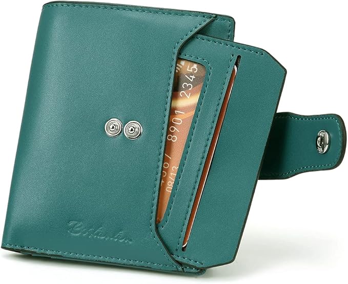 BOSTANTEN Women Leather Wallet RFID Blocking Small Bifold Zipper Pocket Wallet Card Case Purse with ID Window