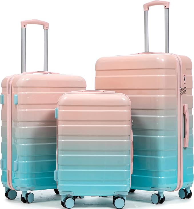 Hardshell Luggage, Lightweight Durable PC Suitcase with Spinner Wheels 20/24/28
