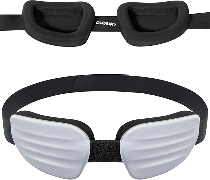 CLOZIA Sleep Mask for Men Women, Adjustable Sleeping Eye Mask, 100% Blocking Eye Masks for Sleep, Soft Comfortable for Travel & Shift Work, Gray