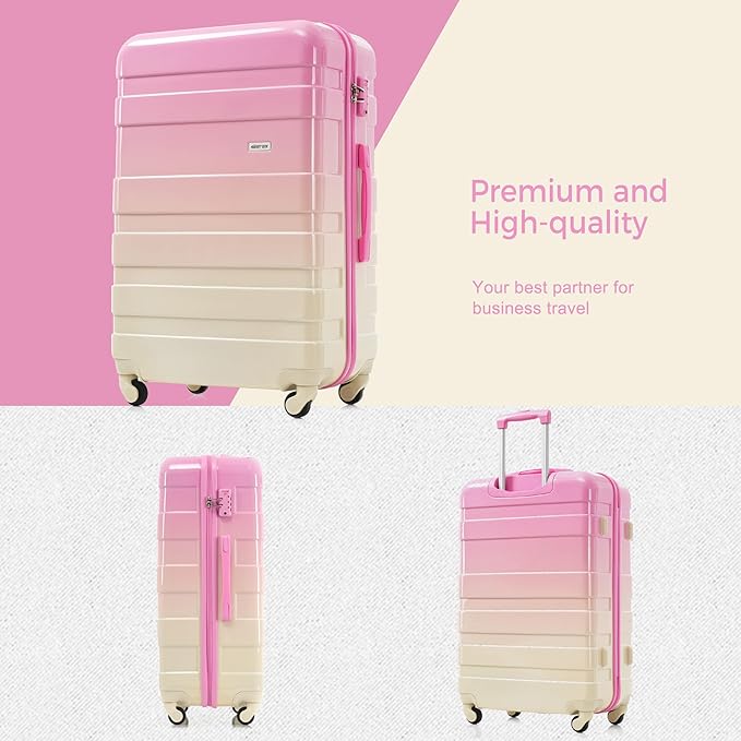 3 Piece ABS Hardshell Suitcase Sets – Lightweight, Tough & Scratch-Resistant