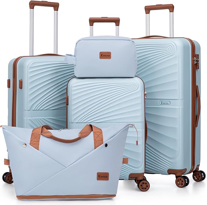 Luggage Sets 5 Piece, Suitcases with Wheels, ABS Hard Case Luggage with TSA Lock Spinner Wheels, Carry On Luggage Set (20/24/28 inch)