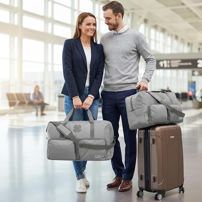 Lucky Travel Duffel Bags 65L, Gym Bag, Travel Bag & Large Duffle Bag for Men, Foldable Overnight Weekender Bags for Women & Men with Adjustable Shoulder Strap,