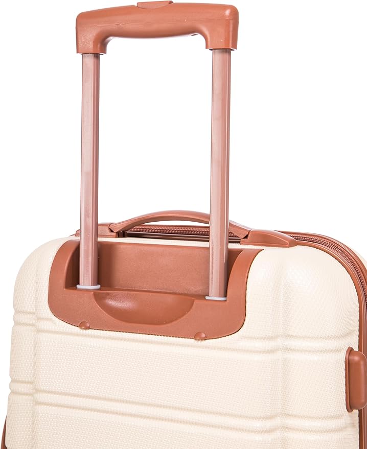 Rockland Melbourne Hardside Expandable Spinner Wheel Luggage Set, White, Carry-On 20-Inch and Tote 14-Inch
