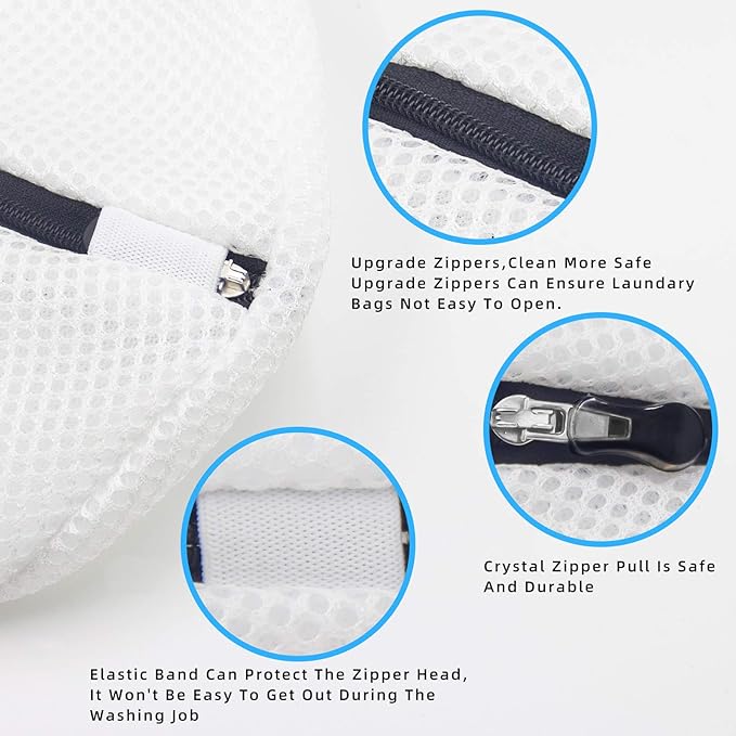 GOGOODA Mesh Laundry Bags for Delicates Durable Protective Wash Bags Travel Storage Bags for Intimates Lingerie 2PCS(2 Shoe wash Bags(10.23 * 16.53in))