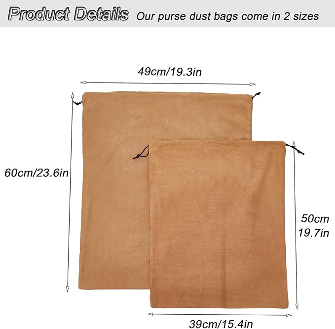LAKE OF FIRE Dustproof Storage Bags with Drawstring Closure, 2-Piece Set – Multi-Purpose Protective Pouches for Handbags, Purses, Shoes, and Boots