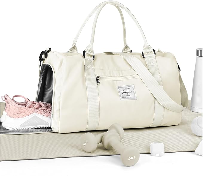 Gym Bag Womens,Travel Duffel Carry on Bag Sport Tote Bag Weekend Overnight Bag