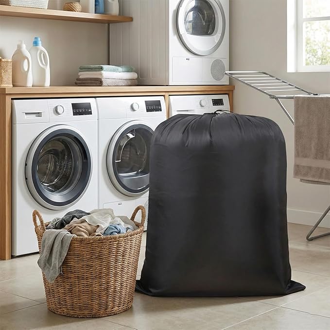 Multipurpose Extra Large Laundry Bag Storage Bag (27"x35", Black)