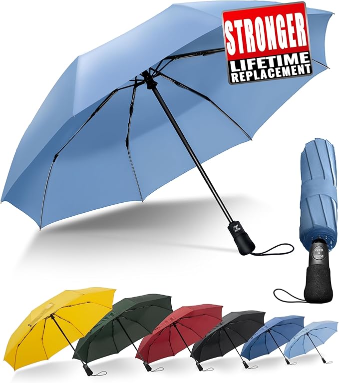 Travel Compact Umbrella Windproof - Portable Automatic for Rain, Folding Umbrella for Men and Women, Portable 210T Fabric
