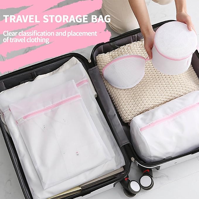 Extra Large Mesh Laundry Bags Washing Bag 6Pack Delicates Bag and Zipper Laundry Bag Jumbo for Washing Machine Large Mesh Bags for Blankets, Bedding, Coats, Toys (6PCS-XXXL)