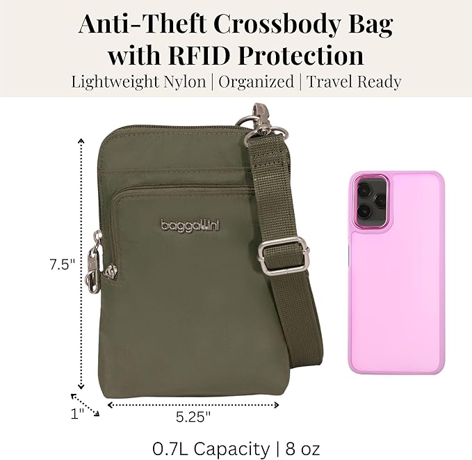 Baggallini Women's Securtex Anti-theft Activity Crossbody Bag