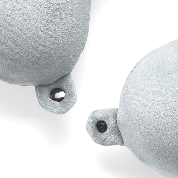 Brookstone Travel Neck Pillow - Lightweight Fleece Casing U-Shaped Stuffable Memory Foam Travel Pillow for Sleeping and Neck Support, Size One Size, Grey