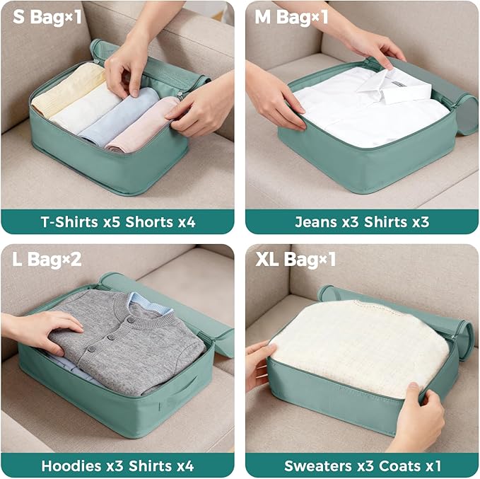 BAGAIL 9 Set Packing Cubes with Packing List Luggage Packing Organizers for Travel Accessories