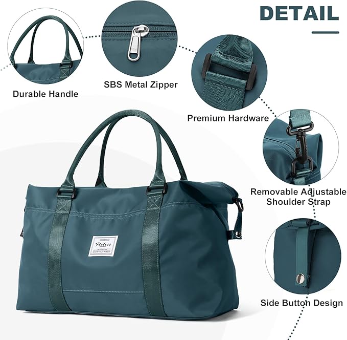 HYC00 Travel Duffel Bag,Carry-on Overnight Weekender Bags for Women,Sports Tote Gym Bag with Wet Pocket