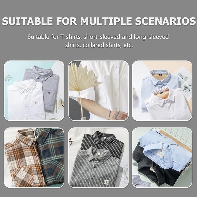 Ciieeo Shirt Folding Board Clothes Folder Laundry Folding Board for T-Shirts Collared Shirts and More 14.21 X 8.14 Inches Neat Closet and Drawer Organizer