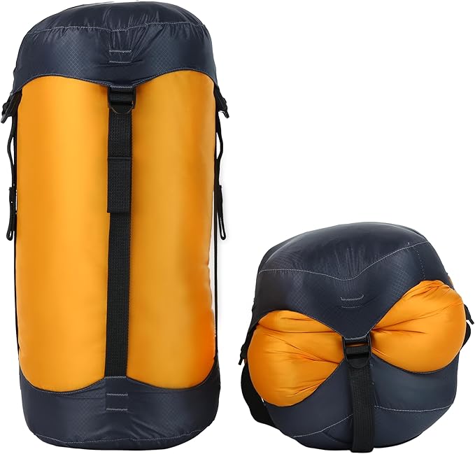 Compression Stuff Sack 6L, 8.5L, 10L, 13L, 16L, Water Resistant Lightweight Compact with Ripstop Fabric Sleeping Bag Sack with Drawstring Closure for Camping, Backpacking, Traveling(E638)
