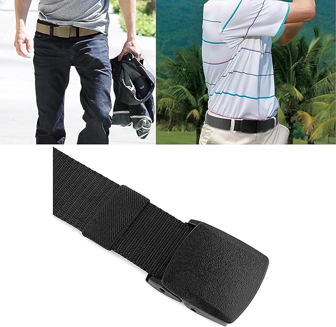 Money Belt for Men Security Belt with Hidden Money Compartment Pocket, Cashsafe Anti-Theft Wallet Non-Metal Buckle