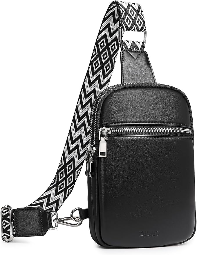 DIOMO Anti Theft Small Sling Bag for Women Cross Body Bag Trendy, RFID Fanny Packs Vegan Leather for Women Travel Belt Purse