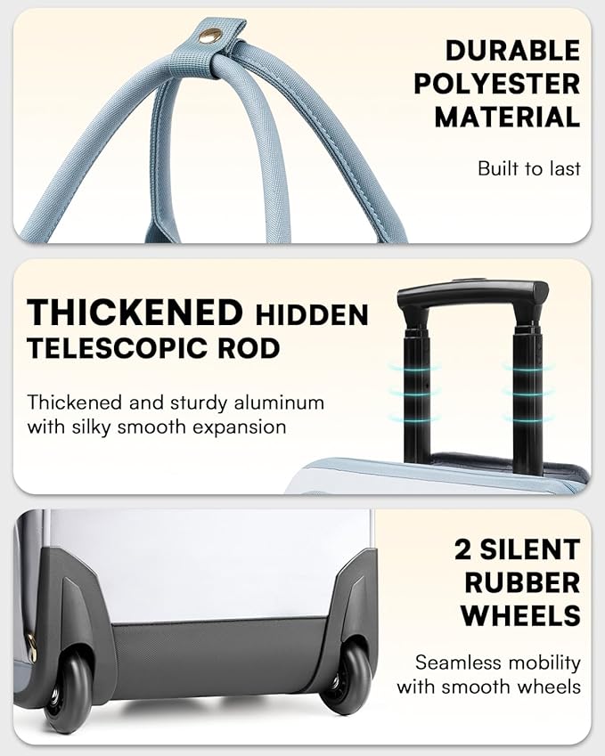 Rolling Backpack for Women, Travel Rolling Laptop Backpack with Wheels, Vertical & Horizontal Storage 2 In 1, Flip-Top Design, Water-Resistant Overnight College Underseat Carry on Luggage, Grey
