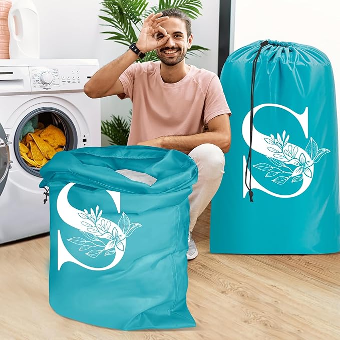 Sylfairy 2 Pack Extra Large Travel Laundry Bag, Dirty Clothes Organizer with Drawstring,Heavy Duty Travel Laundry Bags