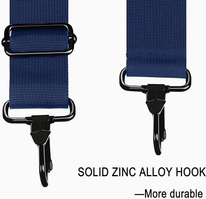 Askuko Shoulder Strap, Universal Adjustable 56 Inch Shoulder Belt Replacement Laptop Bag Shoulder Strap with Metal Hooks for Briefcase, Laptop Messenger Crossbody Bag, Luggage Duffel Camera, Blue