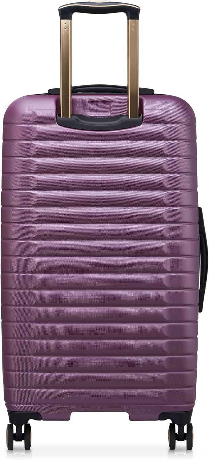 DELSEY PARIS Cruise 3.0 Hardside Expandable Luggage with Spinner Wheels, Plum, Checked 26 Inch Trunk