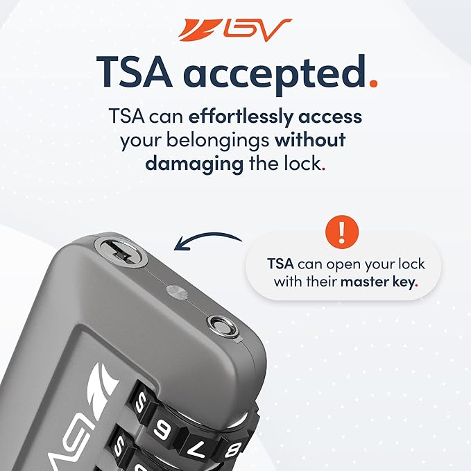 TSA Accepted Luggage Travel Lock, Set-Your-Own Combination Lock for School Gym Locker, Luggage Suitcase Baggage Locks, Filing Cabinets, Toolbox, Case (Slate Gray, 2 Pack)