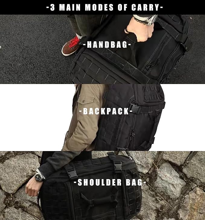 Travel Duffle Bag Backpack for Men - Large Tactical Bags Weekender Gym Bag for Overnight Traveling Military Workout Deployment Sports (Green, 45L)